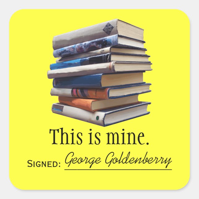 Livres Plaque ou Sticker de propriété (Devant)