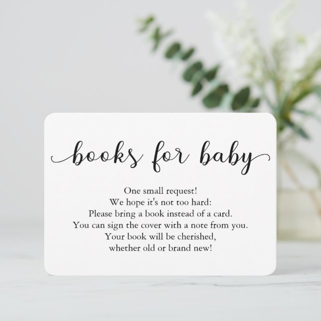 Livres pour Baby Insert Card pour Baby shower (Debout devant)
