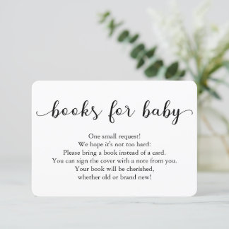 Livres pour Baby Insert Card pour Baby shower
