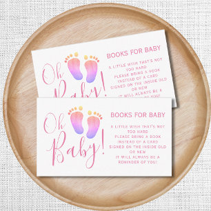 Livres Pour Baby shower Rose Cartes De Boîtier