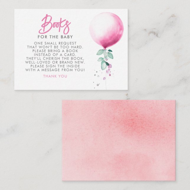 Livres Pour Bébé Baby shower Demande Carte (Devant / Derrière)