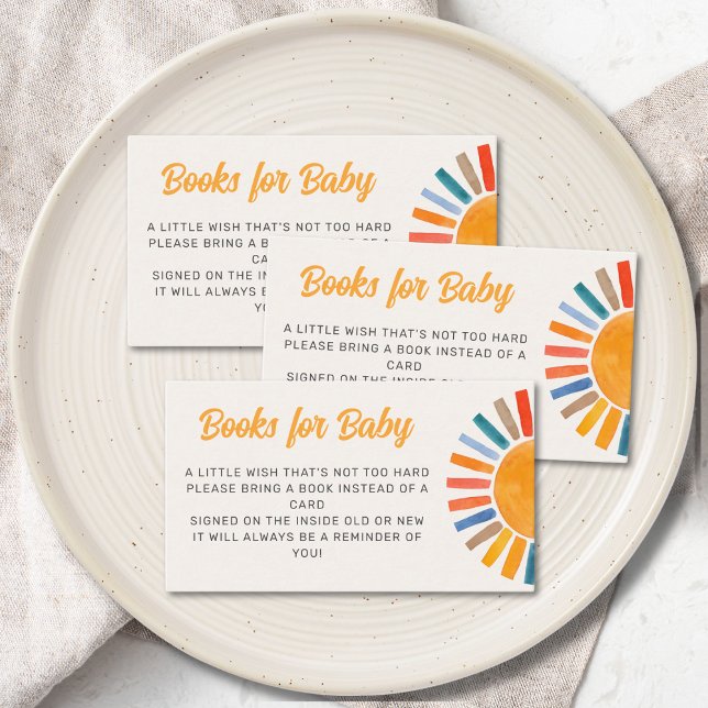 Livres Pour Bébé Baby shower Soleil Carte Boîtier (Créateur téléchargé)