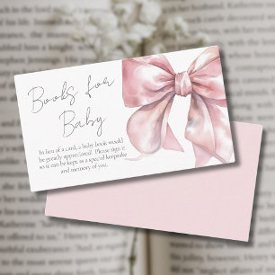 Livres Pour Bébé Pink Bow Baby shower Carte Bow