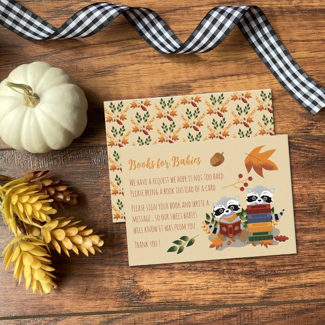 Livres Pour Bébés Twin Raccoons Carte de boîtier (Books for babies twin raccoons insert cards .)