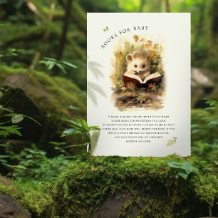 Livres pour carte de boîtier de Baby shower Hériss
