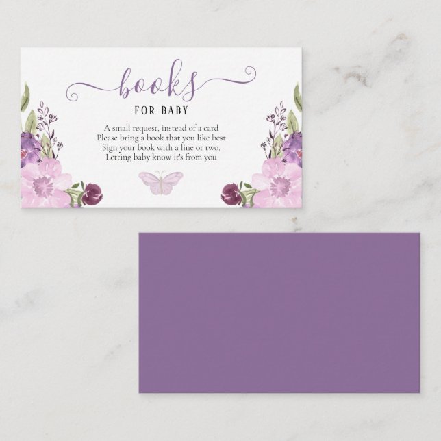 Livres pour carte de demande pour bébé | Elephant  (Devant / Derrière)