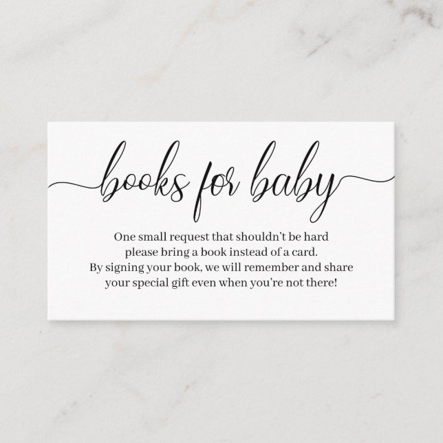 Livres Pour Invitation Baby shower Insérer une car (Devant)