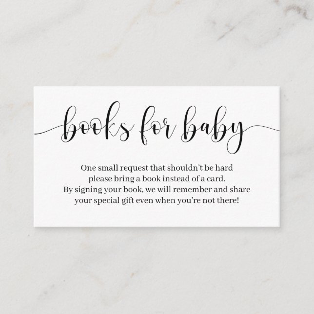 Livres Pour Invitation Baby shower Insérer une car (Devant)