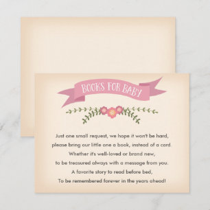 Livres pour le bébé - carte de jeu de baby shower