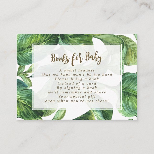 livres pour les cartes de demande pour bébé feuill (Devant)