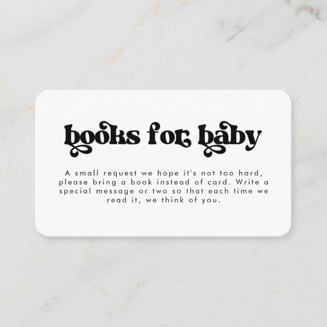 Livres rétro pour carte de boîtier Baby shower (Devant)