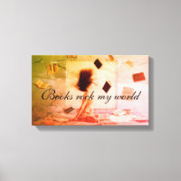 Livres rock my world toile print