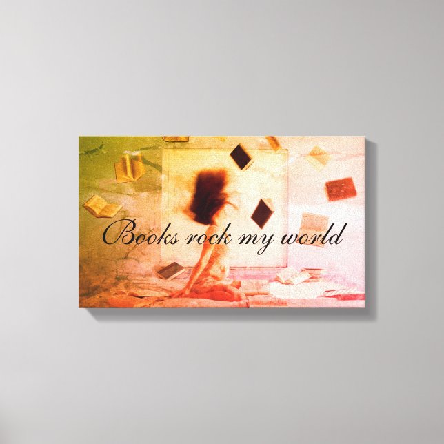 Livres rock my world toile print (Recto)