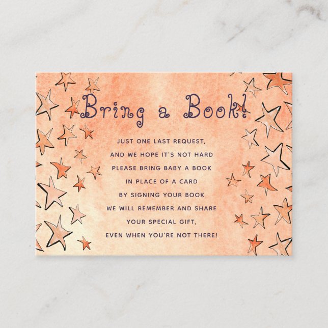 Livres Starred pour bébé apporter une carte d'inse (Devant)