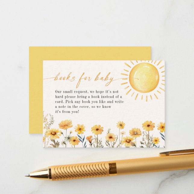 Livres Sunshine Pour Carte Boîtier Bébé (Devant/Arrière en situation)