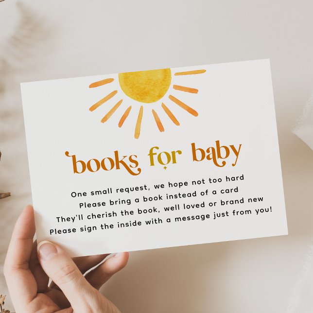 Livres Sunshine pour carte d'insertion Baby shower (Créateur téléchargé)