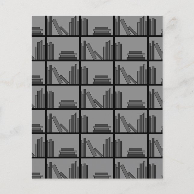 Livres sur Shelf. Gris et Noir. (Devant)