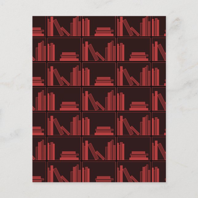 Livres sur Shelf. Rouge foncé. (Devant)