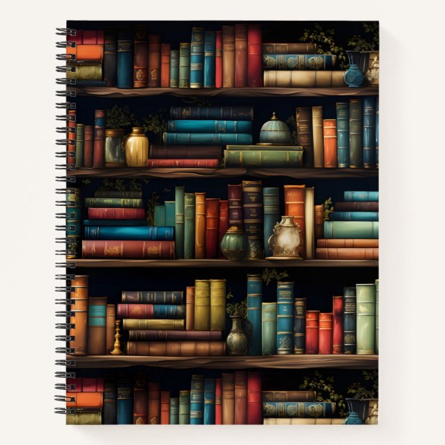 Livres vintages sur Motif de bibliothèque (Devant)