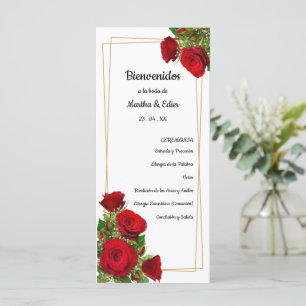 Livret de messe espagnol aux roses rouges