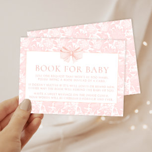 Livret de préppie à arc rose mou pour carte baby s