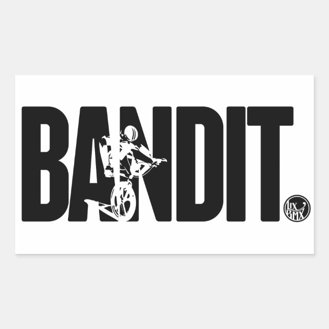 LixBMX 'Bandit' autocollant vintage BMX (Devant)