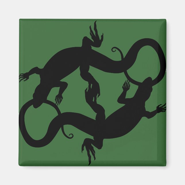 Lizard Art Fridge Magnet Reptile Gifts & Magnets (Devant)