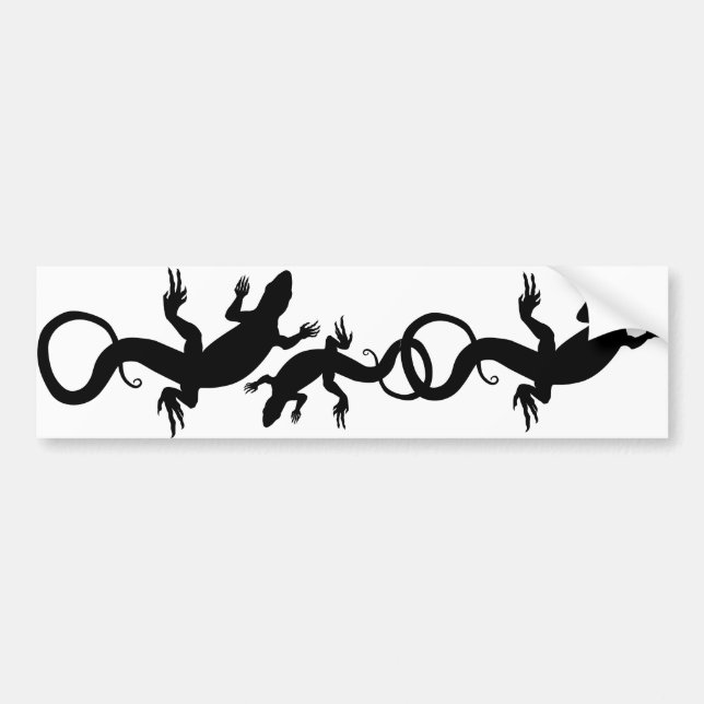 Lizard Art Gifts Lizard Bumper Sticker Art Reptile (Devant)