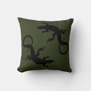 Lizard Coussin Reptile Art Coussin Lizard Décor
