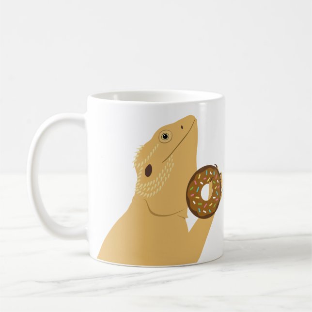 Lizard de Dragon Learé tenant Mug de café de beign (Gauche)