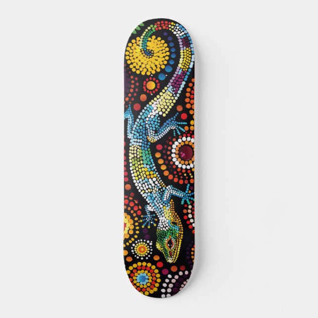 Lizard - Style autochtone - Planche à skateboard (Recto)