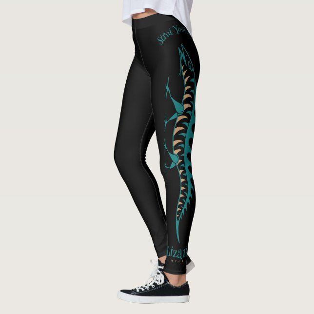Lizard Wear Brand Leggings (Gauche)
