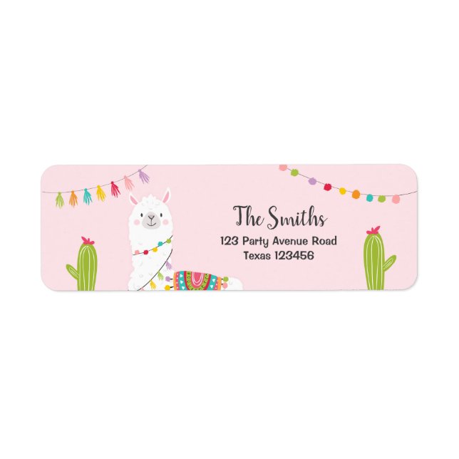 Llama Adresse de retour Étiquettes Fiesta Alpaca M (Devant)