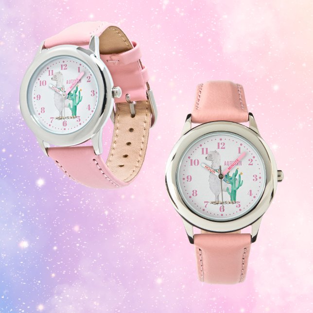Llama Alpaca Personnalisée Montre Enfant Personnal (Créateur téléchargé)