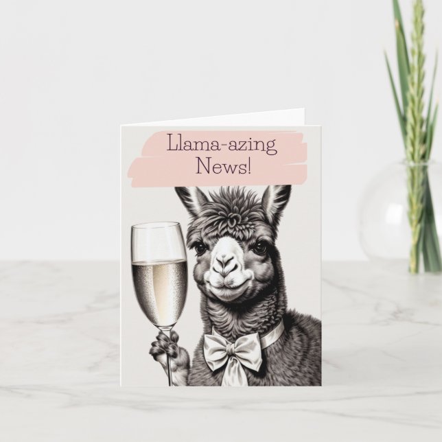 Llama-azing News Carte Félicitations (Devant)