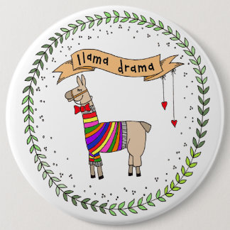 Llama - Badge dramatique, Rainbow Llama