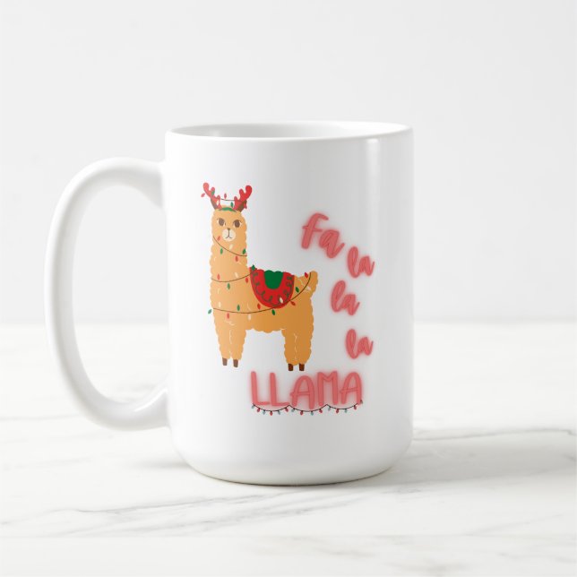Llama Christmas Mug (Gauche)