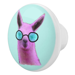 Llama cool rose ! Boutons de porte