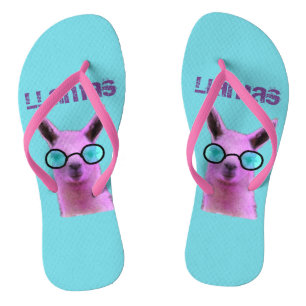 Llama cool rose ! Tongs