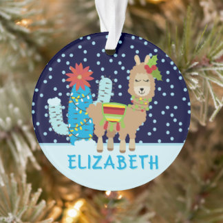 Llama de Noël de la femme mignonne