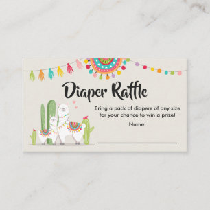 Llama Diaper Carte Raffin Fiesta Cactus Baby showe