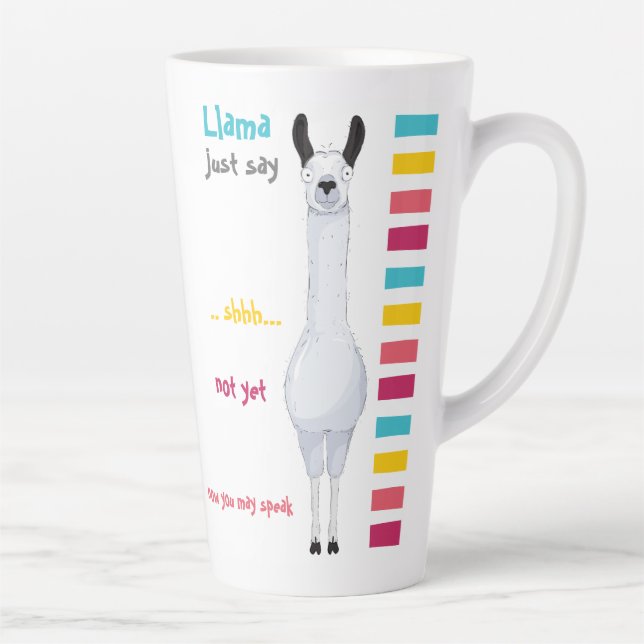 Llama Dit Juste.. Chut... Drôle Latte Mug (Droite)