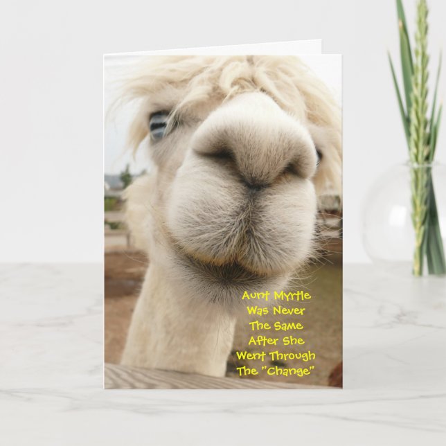 Llama Funny carte d'anniversaire (Devant)