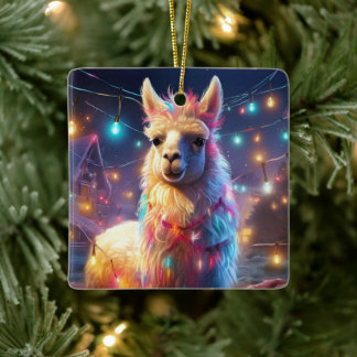 Llama Joyeux ornement de Noël, Pet Lover cadeau
