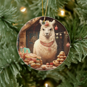 Llama Joyeux ornement de Noël, Pet Lover cadeau