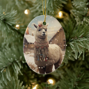 Llama Joyeux ornement de Noël, Pet Lover cadeau