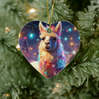 Llama Joyeux ornement de Noël, Pet Lover cadeau