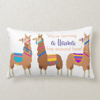 Llama lance oreiller