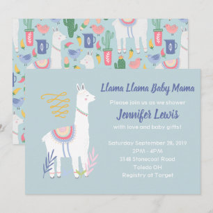 Llama Llama Baby Mama Baby Shower Invitations