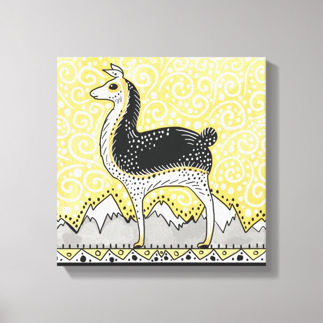 llama llama dot point enveloppé toile papier (Recto)